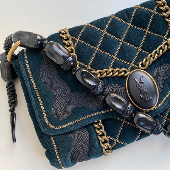 Yves Saint Laurent Handbags - Yves Saint Laurent Green Sac Luxembourg